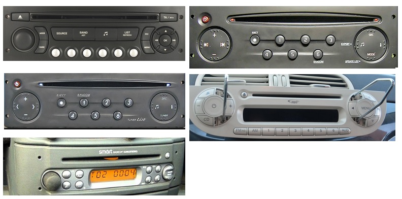 Kit D'extraction Autoradio Pour Fiat, Lancia, Citroën, Peugeot, Renault - Clés De Démontage
